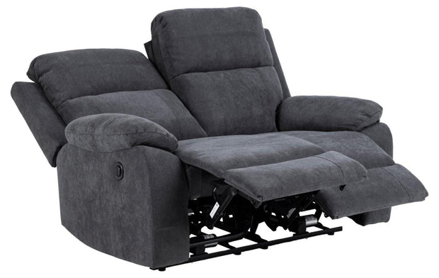 Actona Canapea Recliner 2 Locuri, tapitata cu stofa, Mora Gri Inchis, l143,5xA95xH98 cm