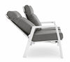 Canapea Recliner pentru gradina / terasa, din aluminiu, 2 locuri, Kledi JX11 Gri / Alb, l152xA81xH98 cm (4)