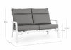 Canapea Recliner pentru gradina / terasa, din aluminiu, 2 locuri, Kledi JX11 Gri / Alb, l152xA81xH98 cm (13)