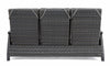 Bizzotto Canapea Recliner pentru gradina / terasa, din aluminiu si fibre sintetice, 3 locuri, Britton JX55 Antracit, l194,5xA83xH103 cm