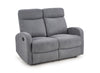 Canapea Recliner tapitata cu stofa, 2 locuri Osmond 2S Gri inchis, l128xA95xH100 cm