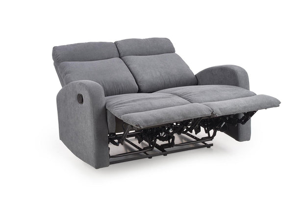 Canapea Recliner tapitata cu stofa, 2 locuri Osmond 2S Gri inchis, l128xA95xH100 cm (1)