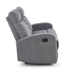 Canapea Recliner tapitata cu stofa, 2 locuri Osmond 2S Gri inchis, l128xA95xH100 cm (4)