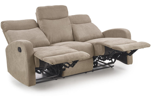 Canapea Recliner tapitata cu stofa, 3 locuri Osmond 3S Bej, l180xA95xH100 cm (3)