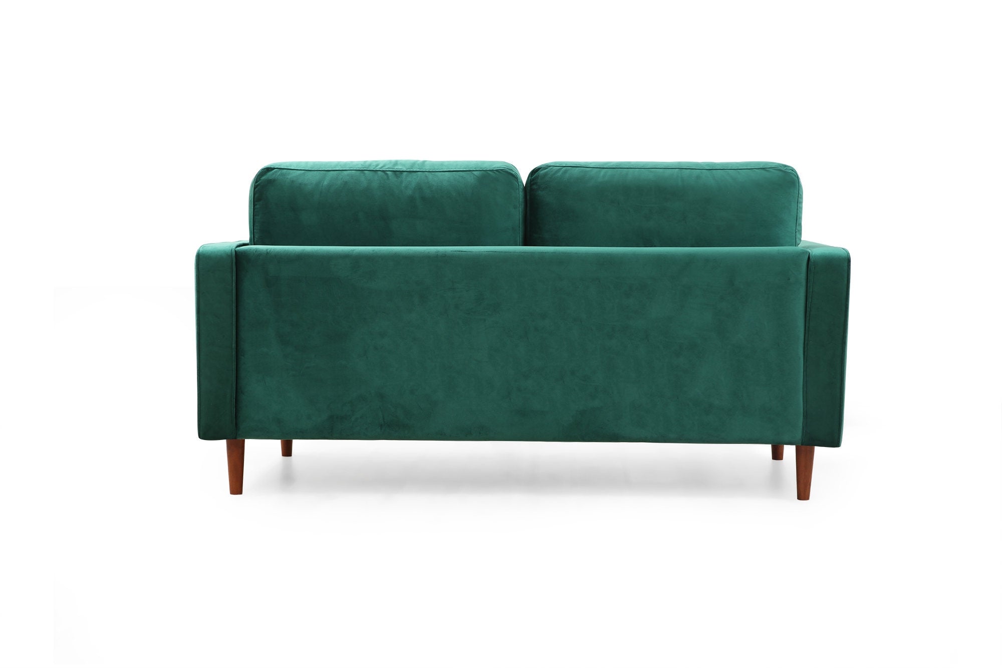 Asir Canapea Rome Velvet Verde Fixa cu Spuma Poliuretanica, 2 Locuri, tapitata cu Stofa Easy Clean, Perne Incluse, l175xA90xH70 cm