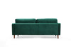 Asir Canapea Rome Velvet Verde Fixa cu Spuma Poliuretanica, 3 Locuri, tapitata cu Stofa Easy Clean, Perne Incluse, l215xA90xH70 cm