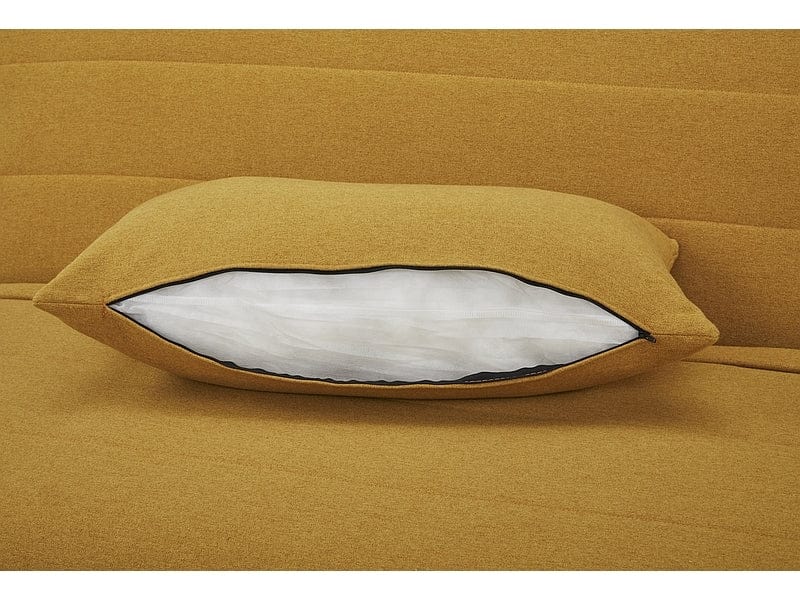 Canapea extensibila tapitata cu stofa, 2 locuri Sophelia II Curry / Fag, l147xA91xH84 cm (8)