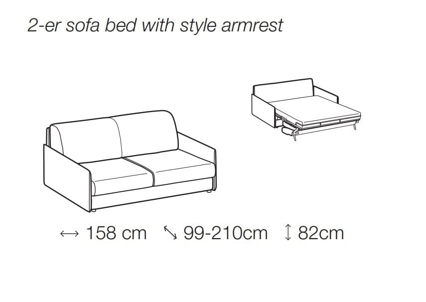 Canapea Modire Extensibila cu Benzi Elastice si Spuma Poliuretanica, 2 Locuri, Suprafata de Dormit 195x120 cm, cu Spatiu de Depozitare, l158xA99xH82 cm (8)