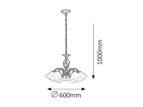 RabaLux Candelabru Beckworth 7135 Bronz / Alb