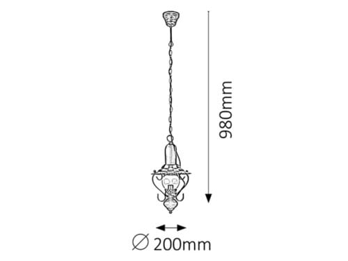 RabaLux Candelabru Enna 7869 Negru / Transparent