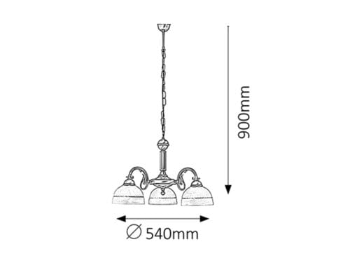 RabaLux Candelabru Flossi 8813 Bronz / Alb