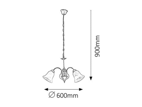 RabaLux Candelabru Francesca 7363 Gri / Alb