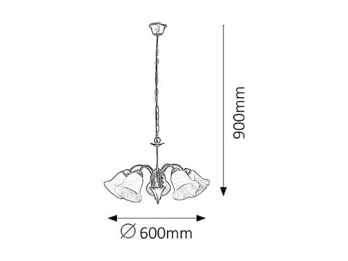 RabaLux Candelabru Francesca 7365 Gri / Alb