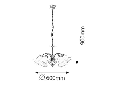 RabaLux Candelabru Francesca 7375 Bronz / Alb