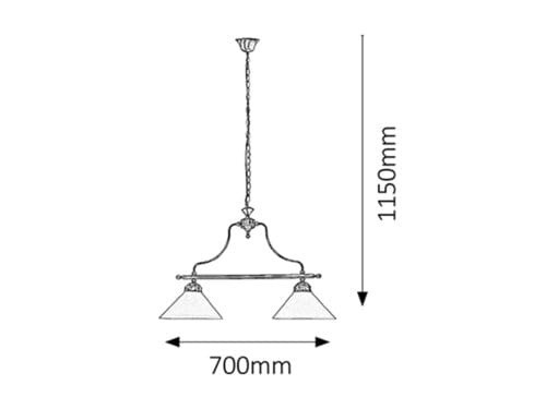 RabaLux Candelabru Marian 2707 Bronz / Alb