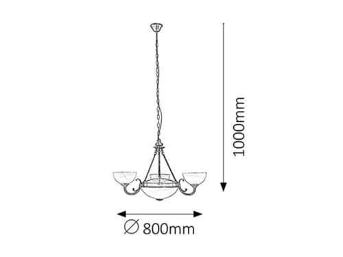 RabaLux Candelabru Marlene 8543 Bronz / Alb