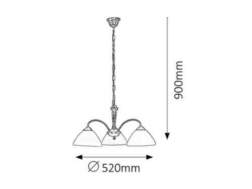 RabaLux Candelabru Regina 8173 Bronz / Crem