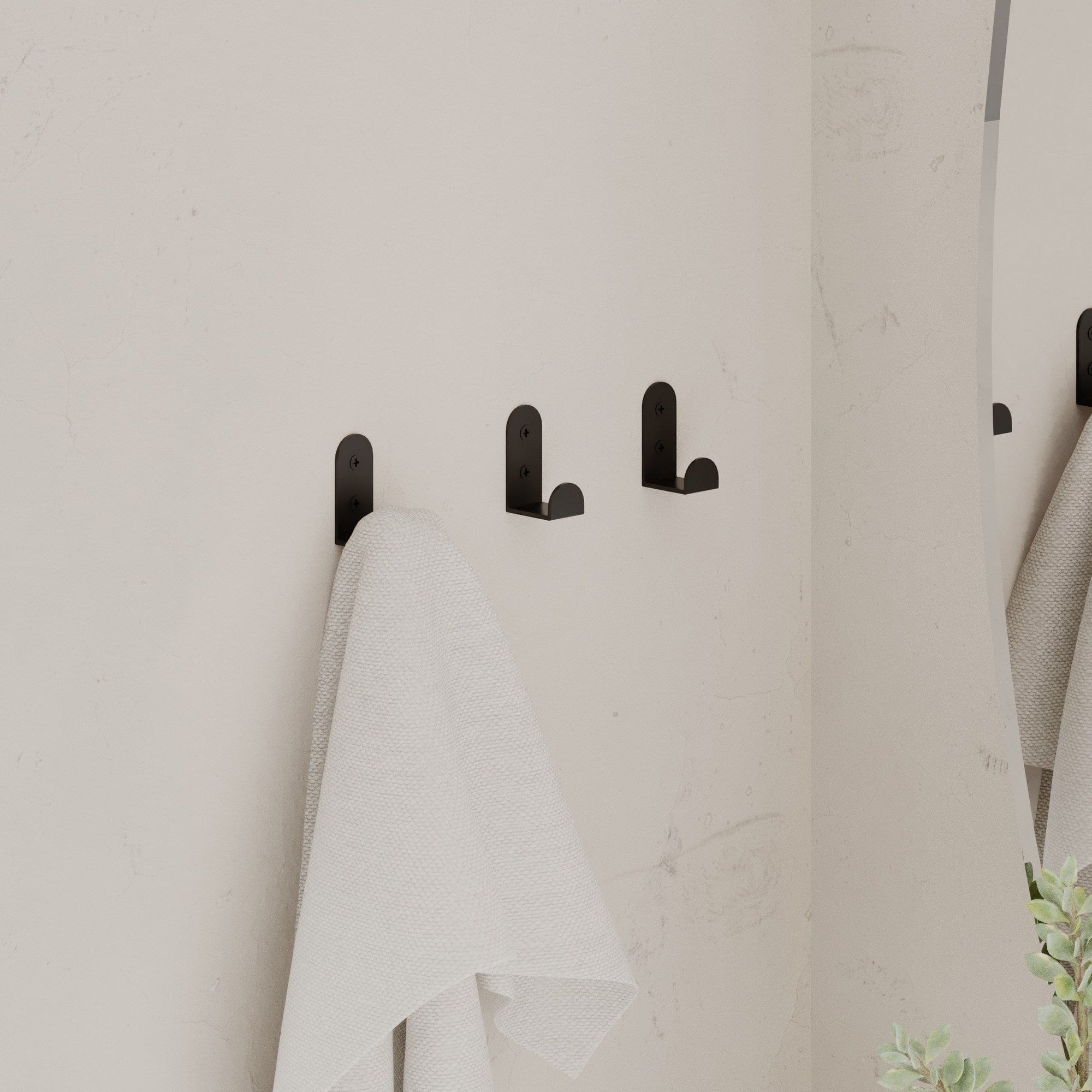 Asir Carlig pentru perete din metal, Leny Negru, l2xA2,6xH4,7 cm