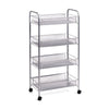 Carucior pentru baie cu 4 rafturi, din metal, Trolley II Gri, l42,5xA26xH83,5 cm