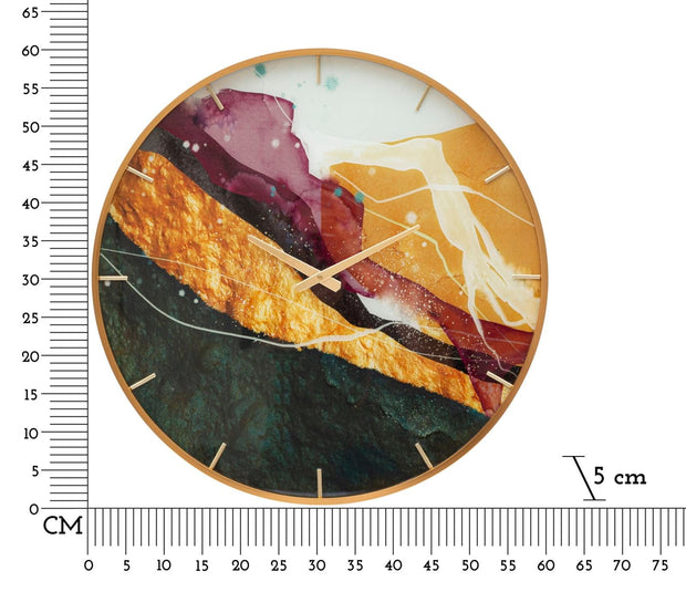 Mauro Ferretti Ceas de perete din sticla, Mity Multicolor, Ø60 cm