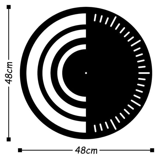 Asir Ceas de perete Metal 8 Negru, Ø48 cm