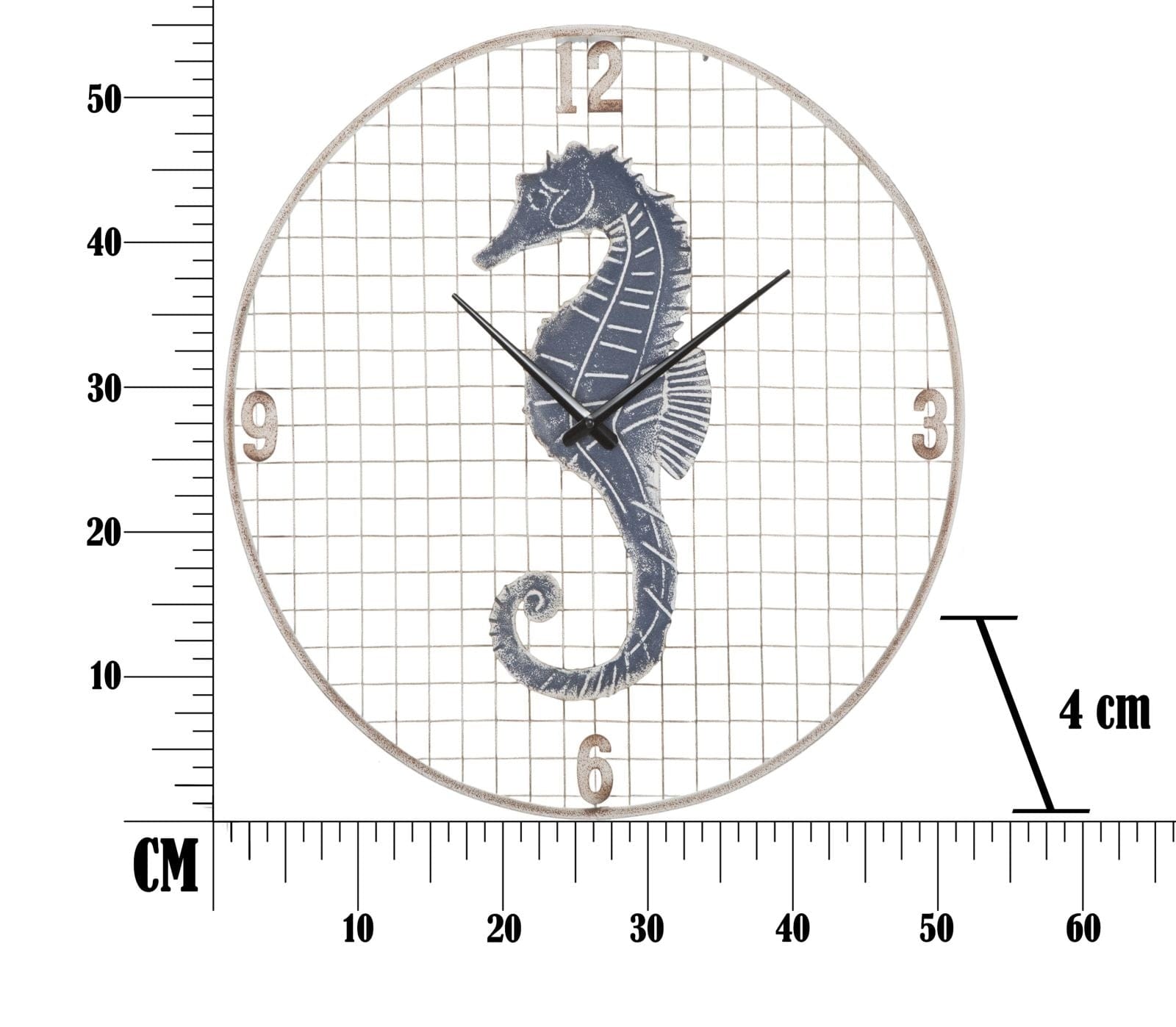 Mauro Ferretti Ceas de perete Seahorse Multicolor, Ø55,5 cm