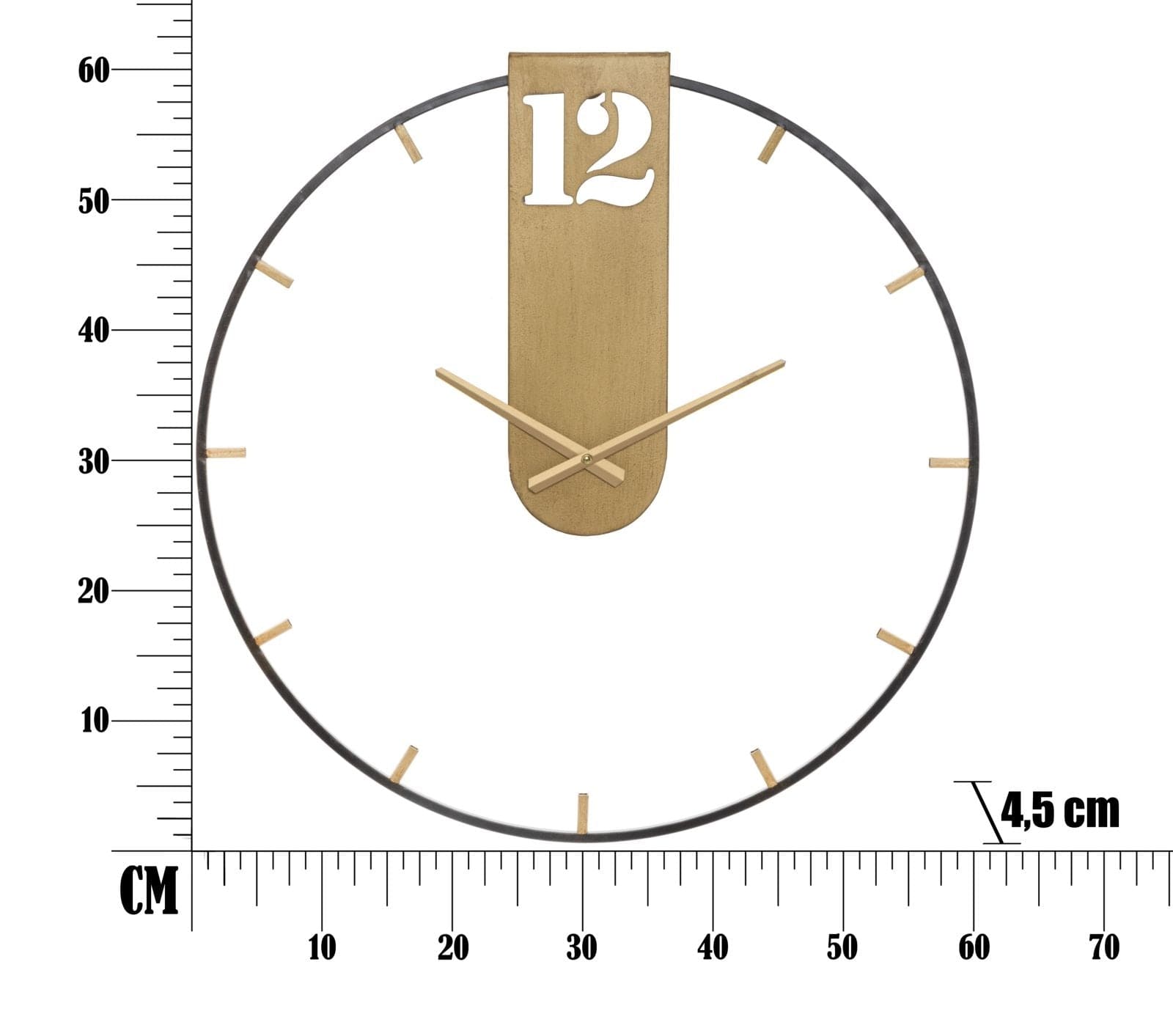 Ceas de perete Goldy Auriu, Ø60 cm (5)
