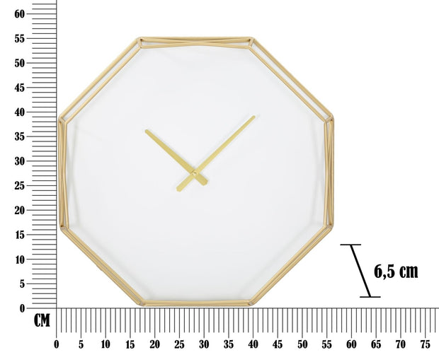 Ceas de perete Goldy Octagonal Auriu / Alb, L56xl56 cm (5)