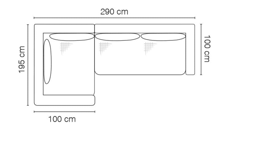 Coltar Bonnie Fix cu Arcuri Ondulate si Spuma Poliuretanica, Sezlong pe Stanga, Perne Incluse, l290xA195xH100 cm (7)