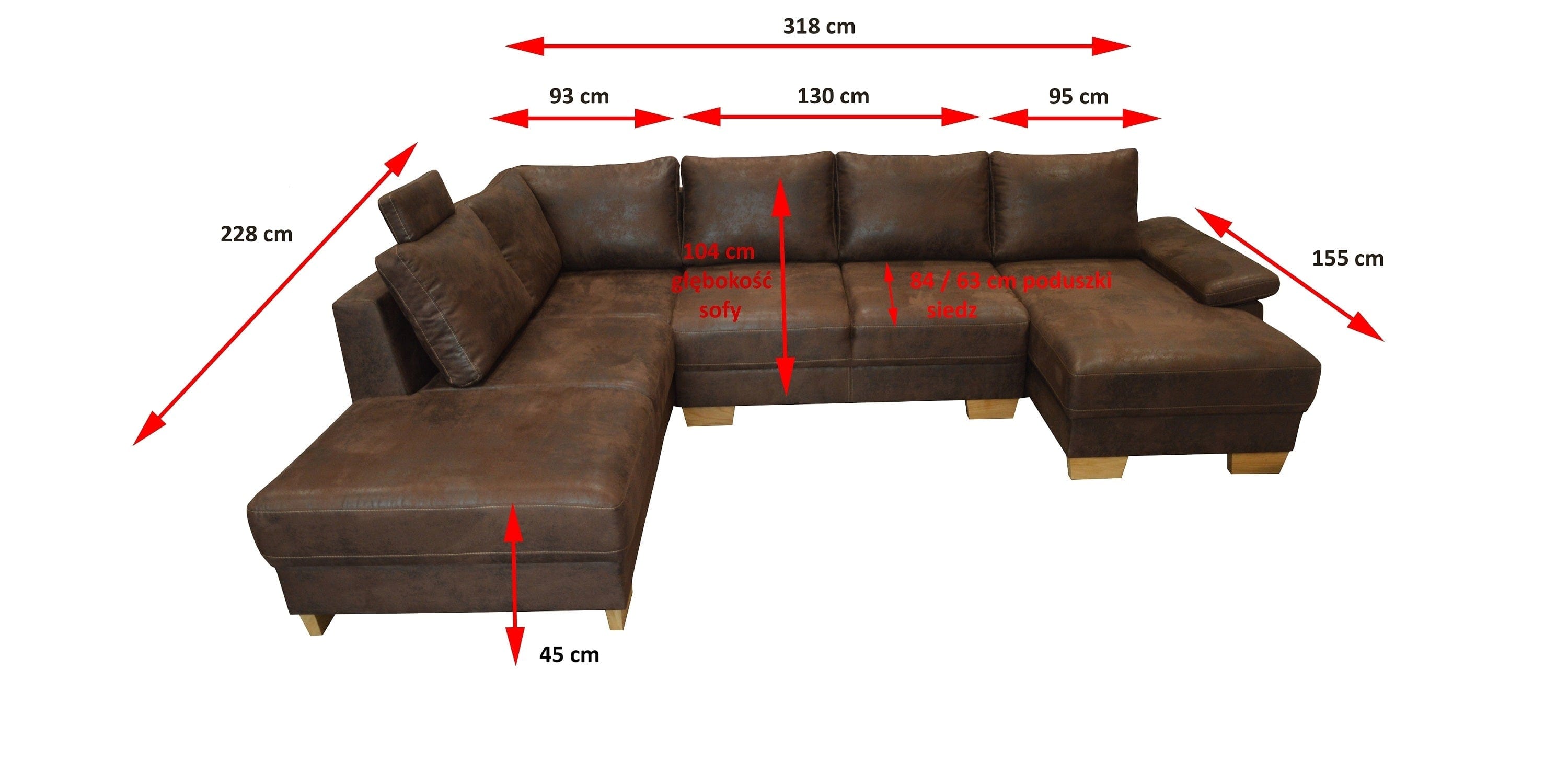 Coltar Cevis III Extensibil cu Arcuri Ondulate si Spuma Poliuretanica, Sezlong pe Dreapta, Suprafata de Dormit 265x130 cm, cu Lada de Depozitare, Cotiere si Tetiera Reglabile, Perne Incluse, l318xA228xH76 cm (3)