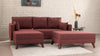 Asir Coltar Extensibil Bella 2 Bordeaux, Sezlong pe Stanga, tapitat cu Stofa, l205xA140xH85 cm