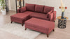 Asir Coltar Extensibil Bella 2 Bordeaux, Sezlong pe Stanga, tapitat cu Stofa, l205xA140xH85 cm