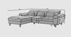 Coltar Extensibil Fobleros Plus Gri cu Lada de Depozitare, Sezlong pe Stanga, Tetiere Reglabile, l267xA196xH83 - 100 cm - SomProduct Romania