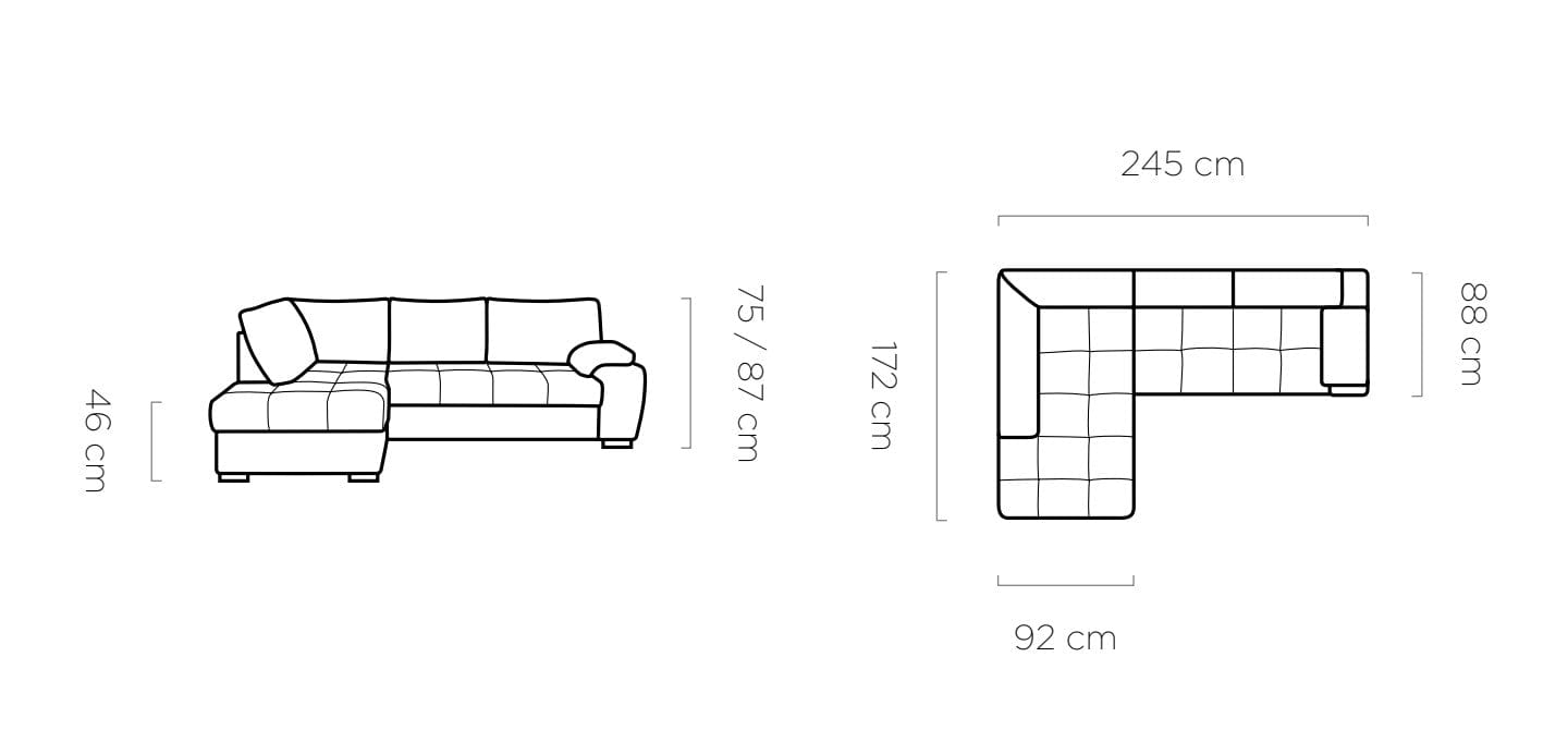 Coltar Extensibil, Sezlong pe Dreapta, Lada de Depozitare, Tokito, l245xA172xH75-87 cm (6)