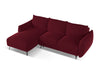 Makamii Coltar Extensibil, Sezlong pe Stanga, Tapitat cu Stofa, Malie Velvet LCF-3, l242xA162xH86 cm