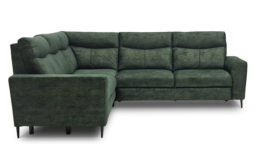 Coltar Extensibil Talisimo Verde, Sezlong pe Stanga, tapitat cu Stofa, Mecanism Relax, l276xA277xH100 cm