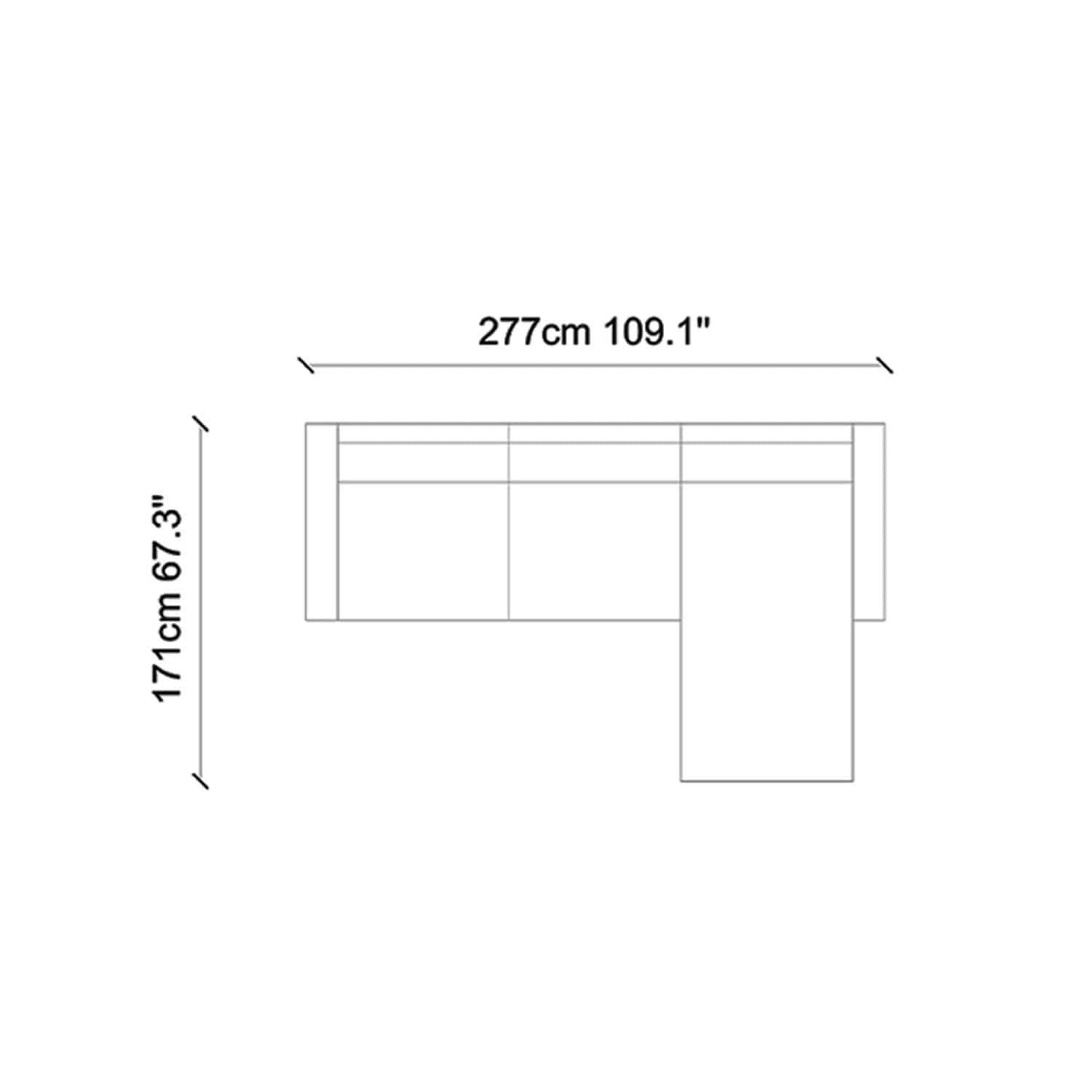 Coltar Fix Jade Relax Velvet Albastru, Sezlong pe Dreapta, tapitat cu Stofa, l277xA171xH94 cm (3)