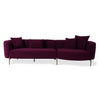 Coltar Fix Macaroon Velvet Fucsia, Sezlong pe Dreapta, tapitat cu Stofa, l273xA106xH70 cm (2)