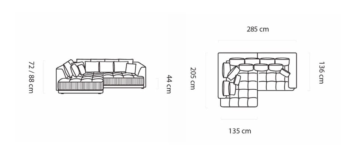 Coltar Fix, Sezlong pe Dreapta, cu Lada de Depozitare, Mecanism Electric Relax, Perne Incluse, Zora Box, l285xA205xH72-88 cm (7)