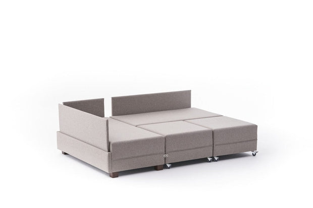 Coltar Fly Crem Modular cu Sezlong pe Stanga, tapitat cu stofa, Perne Incluse, l280xA210xH70 cm (7)