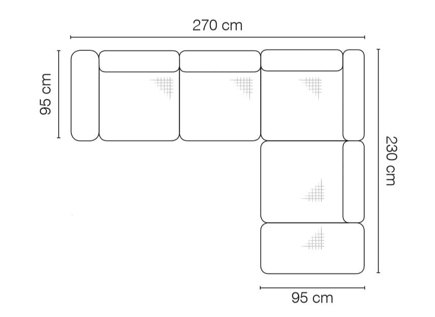 Coltar Furro Fix cu Arcuri Ondulate si Spuma Poliuretanica, Sezlong pe Dreapta, Mecanism Electric Relax, Tetiere Reglabile, l270xA230xH90 cm (4)