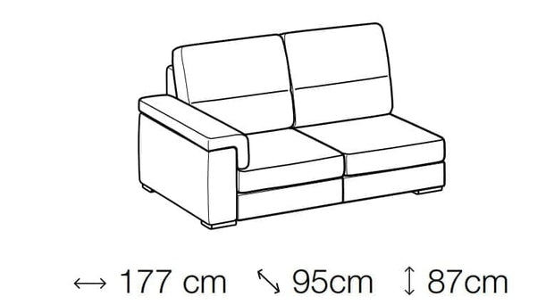 Coltar Jarvis Fix cu Benzi Elastice si Spuma Poliuretanica, Sezlong pe Dreapta, Mecanism Electric Relax, l281xA281xH87 cm (4)