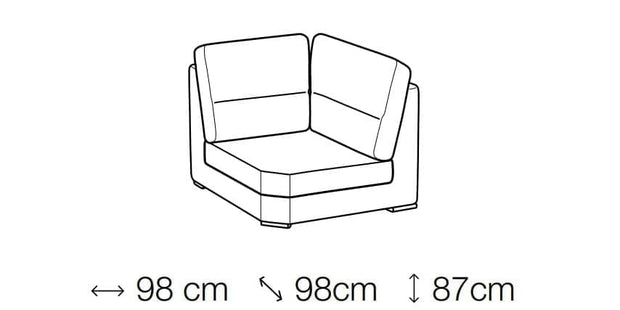 Coltar Jarvis Fix cu Benzi Elastice si Spuma Poliuretanica, Sezlong pe Dreapta, Mecanism Electric Relax, l281xA281xH87 cm (6)