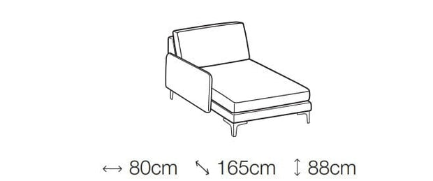 Coltar Mimes Fix cu Benzi Elastice si Spuma Poliuretanica, Sezlong pe Dreapta, l230xA165xH88 cm (6)