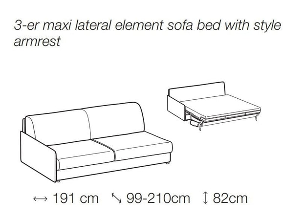 Coltar Modire Extensibil cu Benzi Elastice si Spuma Poliuretanica, Sezlong pe Dreapta, Suprafata de Dormit 195x160 cm, cu Lada de Depozitare, l280xA160xH82 cm (4)