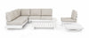 Bizzotto Coltar modular pentru gradina / terasa, din aluminiu, cu perne detasabile, Infinity Alb, l253xA172xH80 cm