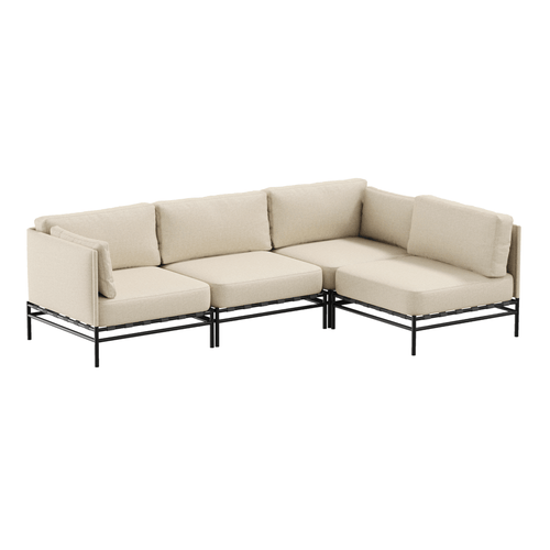 SIT SIT Coltar Modular pentru Gradina / Terasa, Tapitat cu Stofa, Dandy Bej, l234xA156xH78 cm