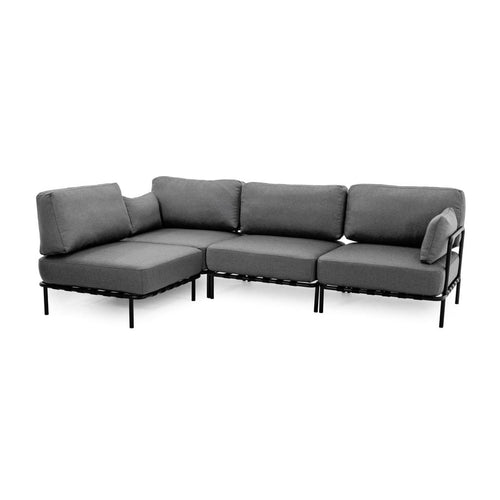 SIT SIT Coltar Modular pentru Gradina / Terasa, Tapitat cu Stofa, Salve Gri Inchis, l234xA156xH78 cm