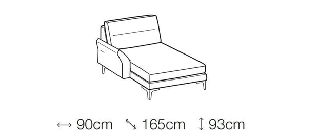 Coltar Thos Fix cu Benzi Elastice si Spuma Poliuretanica, Sezlong pe Dreapta, Cotiere Reglabile, l250xA165xH93 cm (7)