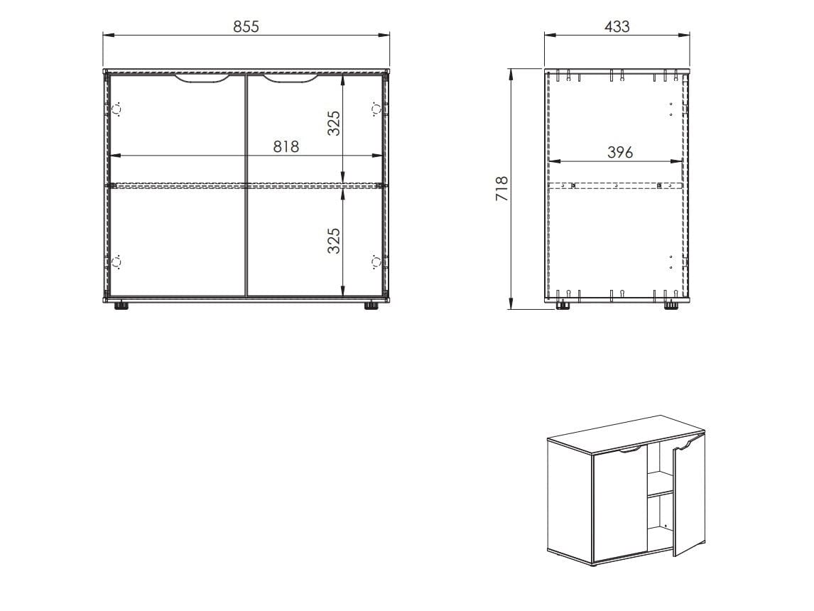 Comoda din lemn de pin si MDF cu 4 sertare, pentru copii Pino Alb, l85,5xA43,3xH71,8 cm (5)